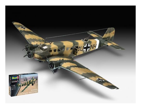 Revell RV03918 JUNKERS JU52/3m TRANSPORT KIT 1:48 Modellino