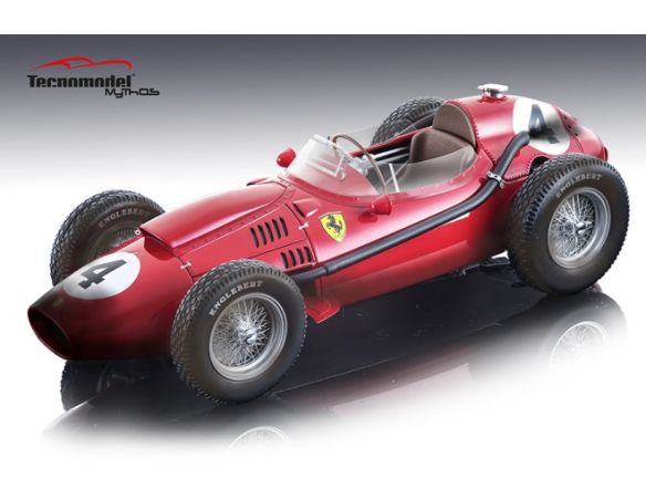 Tecnomodel TMD18153A FERRARI DINO 246 F1 M.HAWTHORN 1958 N.4 WINNER FRANCE GP END RACE 1:18 Modellino