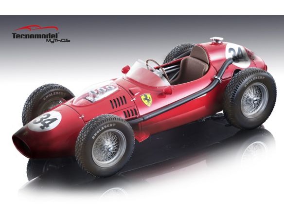 Tecnomodel TMD18153B FERRARI DINO 246 F1 L.MUSSO 1958 N.34 2nd MONACO GP END RACE LIM.50 1:18 Modellino