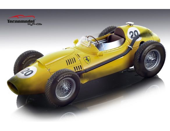 Tecnomodel TMD18153D FERRARI DINO 246 F1 O.GENDEBIEN 1958 N.20 6th BELGIUM GP END RACE 1:18 Modellino