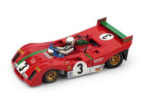 Brumm BM0261B-CHM FERRARI 312 PB N.3 WINNER TARGA FLORIO 1972 W/A.MERZARIO 1:43 Modellino