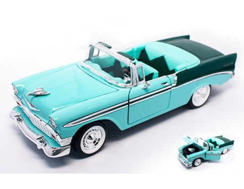 LUCKY DIE CAST LDC92128LG CHEVROLET BEL AIR 1956 LIGHT GREEN 1:18 Modellino