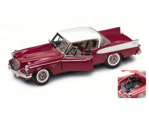 LUCKY DIE CAST LDC20018R STUDEBAKER GOLDEN HAWK 1958 RED 1:18 Modellino