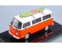 Ixo model CLC302 VW T2 BUS W/SURFBOARD ON ROOF 1975 ORANGE/WHITE 1:43 Modellino