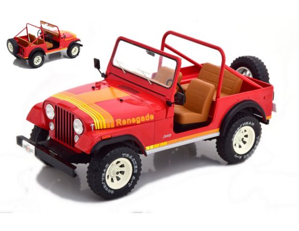 MODELCARGROUP MCG18110 JEEP CJ-7 RENEGADE RED 1:18 Modellino