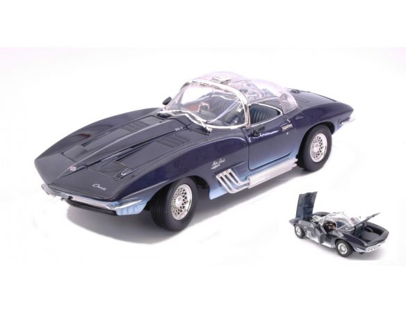 Motormax MTM73102B CORVETTE MAKO SHARK 1961 WITH BUBBLE TOP 1:18 Modellino