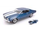 Welly WE19855B CHEVROLET CHEVELLE SS454 1970 BLUE W/WHITE STRIPES 1:18 Modellino