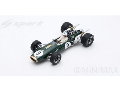 Spark Model S18370 BRABHAM BT20 DENIS HULME 1967 N.9 WINNER MONACO GP 1:18 Modellino