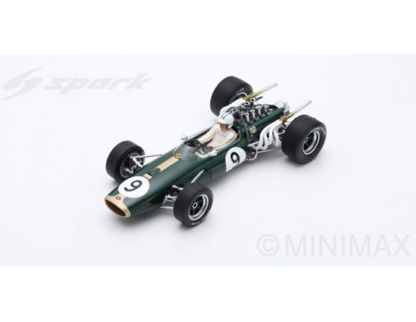 Spark Model S18370 BRABHAM BT20 DENIS HULME 1967 N.9 WINNER MONACO GP 1:18 Modellino