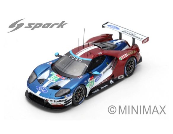 Spark Model S7051 FORD GT N.67 36th LM 2018 H.TINCKNELL-A.PRIALUX-T.KANAAN 1:43 Modellino