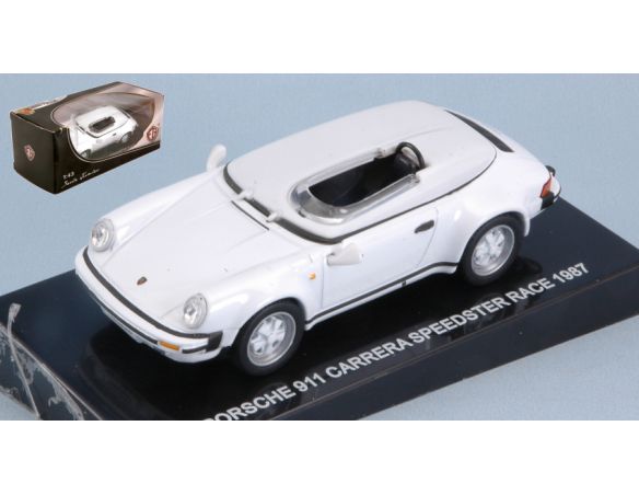 Edison Giocattoli EDS898221T PORSCHE 911 SPEEDSTER RACE 1987 WHITE 1:43 Modellino