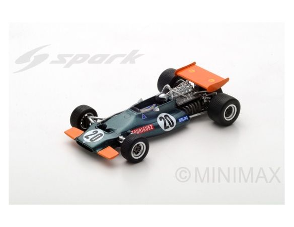 Spark Model S5276 BRM P153 P.RODRIGUEZ 1970 N.20 9th SOUTH AFRICAN GP 1:43 Modellino