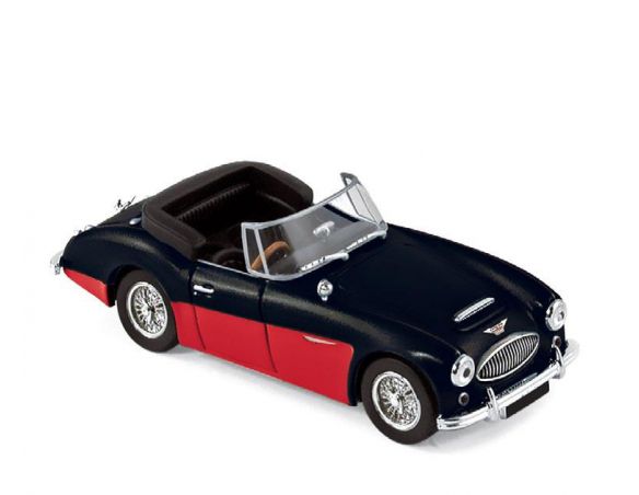 Norev NV070014 AUSTIN HEALEY 3000 MK3 1964 BLACK & RED SIDES 1:43 Modellino