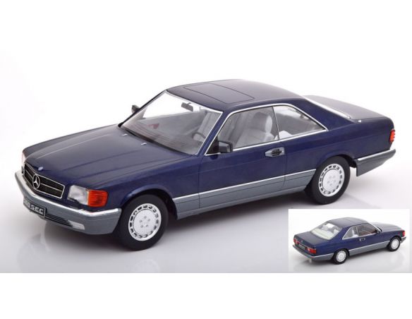 KK Scale KKDC180333 MERCEDES 560 SEC (C126) METALLIC BLUE 1:18 Modellino