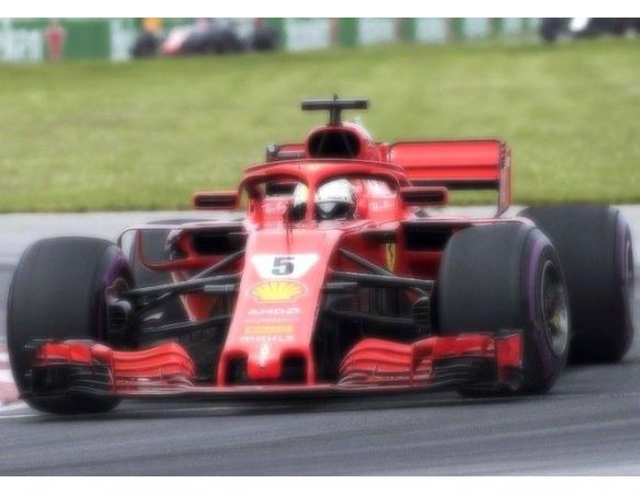 Looksmart LSF1015 FERRARI SF71-H N.5 WINNER CANADIAN GP 2018 S.VETTEL 50th VICTORY 1:43 Modellino