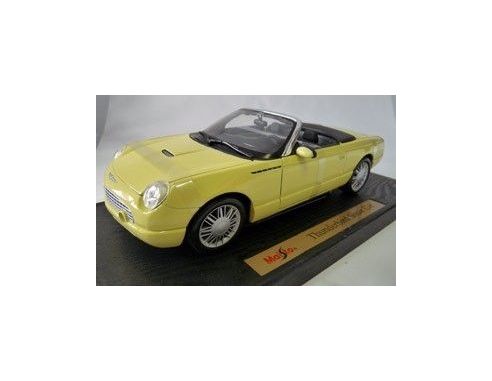 Maisto 50335 FORD THUNDERBIRD CABRIO GIALLO 1/18 Modellino Scatola rovinata