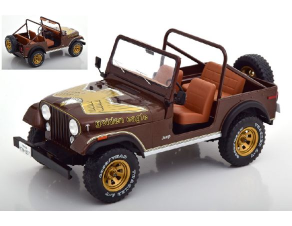 MODELCARGROUP MCG18109 JEEP CJ-7 RENEGADE GOLDEN EAGLE METALLIC DARK BROWN 1:18 Modellino