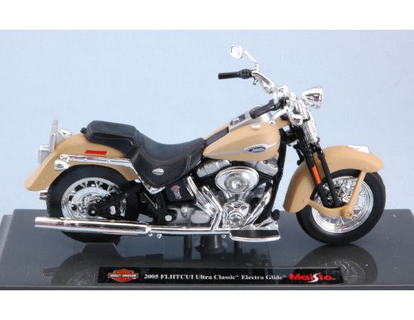 Maisto MI18860 HARLEY DAVIDSON FLHTCUI TRA CLASSIC ELECTRA GLIDE 2005 BEIGE 1:18 Modellino