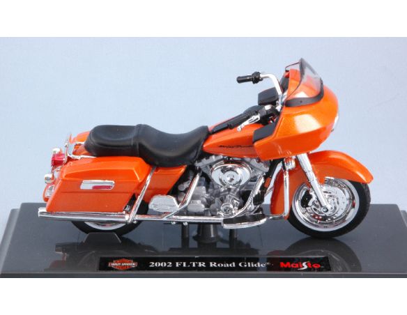 Maisto MI18865 HARLEY DAVIDSON FLTR ROAD GLIDE 2002 METALLIC ORANGE 1:18 Modellino