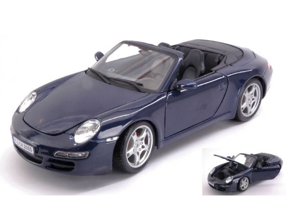 Maisto MI31126BL PORSCHE 911 CARRERA S CABRIO BLUE 1:18 Modellino