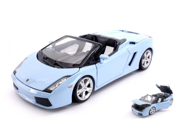 Maisto MI31136LB LAMBORGHINI GALLARDO SPYDER 2008 LIGHT BLUE 1:18 Modellino
