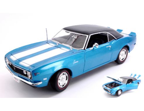 Maisto MI31685BL CHEVROLET CAMARO Z/28 COUPE 1968 BLUE 1:18 Modellino