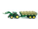 Sky Marks SK3862 TRATTORE JOHN DEERE C/FORCHE E RIMORCHIO C/ROTOBALL 1:32 Modellino