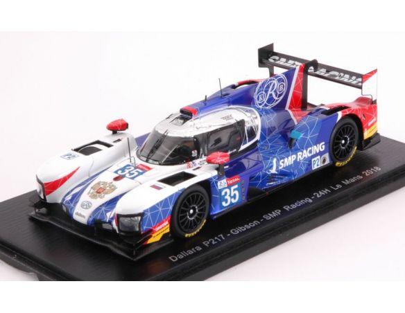 Spark Model S7020 DALLARA P217 - GIBSON N.35 16th LM 2018 V.SHAITAR-H.NEWEY-N.NATO 1:43 Modellino