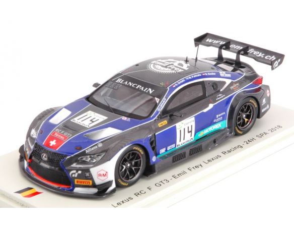 Spark Model SB221 LEXUS RC F GT3 N.114 24 H SPA 2018 N.SIEDLER-S.ORTELLI-M.PALTTALA 1:43 Modellino