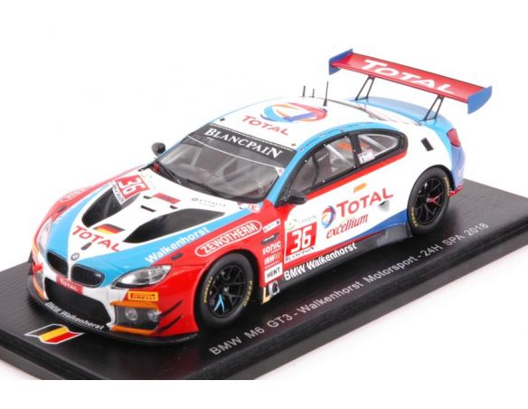 Spark Model SB224 BMW M6 GT3 N.36 24 H SPA 2018 I.VINKE-A.BUCHARDT-H.WALKENHORST-R.OEVERH. Modellino