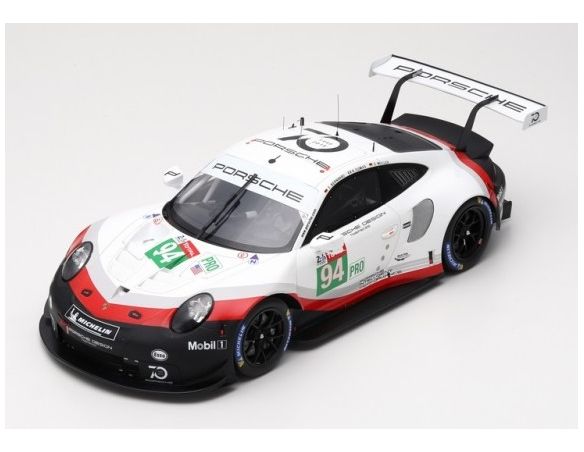 Spark Model S12014 PORSCHE 911 RSR N.94 56th LM 2018 R.DUMAS-T.BERNHARD-S.MULLER 1:12 Modellino