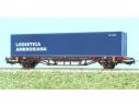 Piko 97025 FS Carro pianale con container "Logistica Ambrosiana" H0 1:87 Modellino