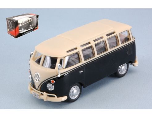 Cararama Motorama CA4-60343 VW T1 SAMBA BUS BLACK/CREAM 1:43 Modellino