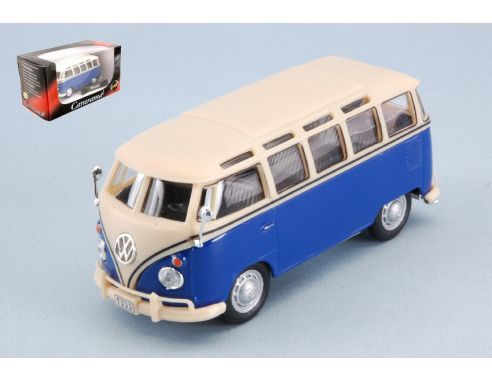 Cararama Motorama CA60330B VW T1 SAMBA BLUE/CREAM 1:43 Modellino