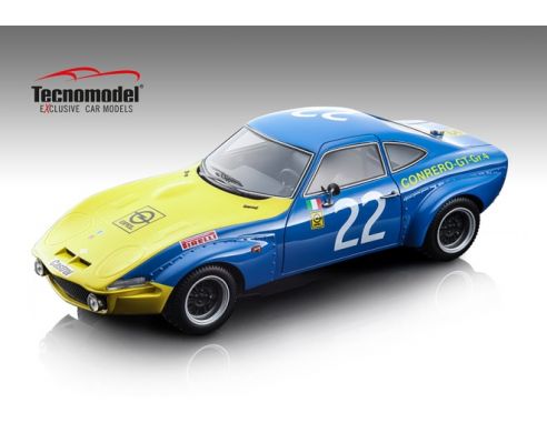 Tecnomodel TMD18133A OPEL GT 1900 N.22 7th EUROPEAN GT MONZA 1972 A.ROSSELLI 1:18 Modellino