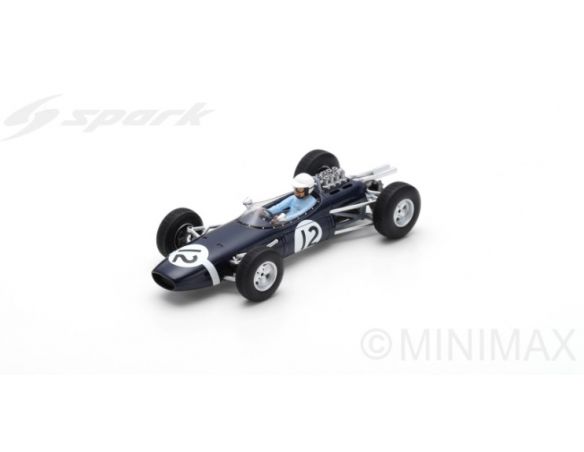 Spark Model S5263 BRABHAM BT7 JO BONNIER 1965 N.12 7th MONACO GP 1:43 Modellino