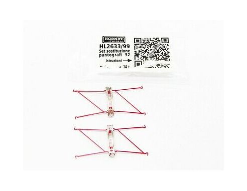 HORNBY HL2633/99 - Set Sostituzione Pantografi tipo 52 Modellismo