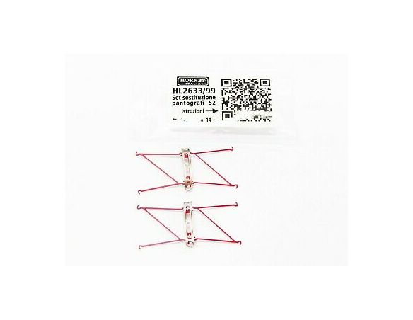 HORNBY HL2633/99 - Set Sostituzione Pantografi tipo 52 Modellismo