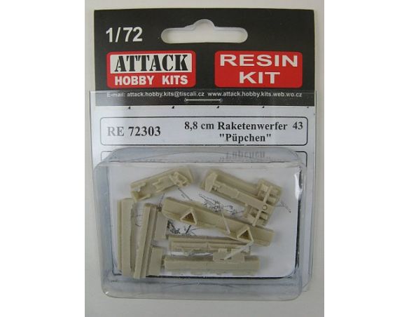 ATTACK HOBBY KITS 72303 - Raketenwerfen 8,8cm in Resina 1:72 Modellismo