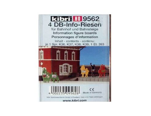 Kibri 9562 - Personaggi Informazioni in plastica 4 DB H0 Modellino