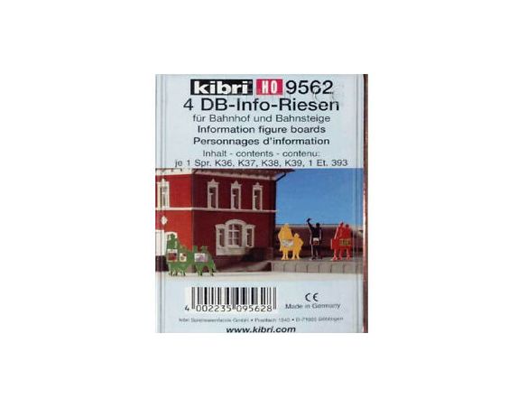 Kibri 9562 - Personaggi Informazioni in plastica 4 DB H0 Modellino