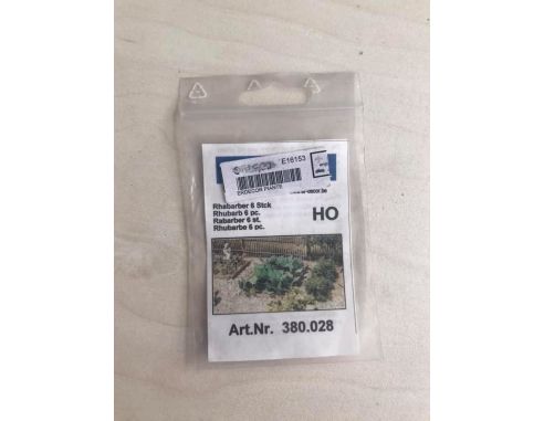 ER DECOR 380.028 - Pianta Rabarbaro 6 pezzi H0 Modellismo