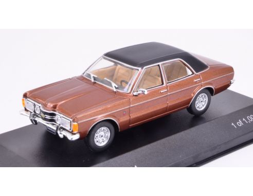 White Box WB277 FORD TAUNUS GXL 1974 METALLIC BROWN W/BLACK ROOF 1:43 Modellino