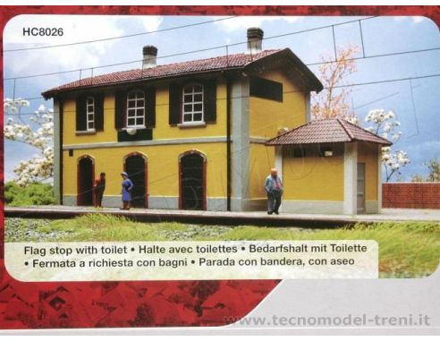 HORNBY Rivarossi HC8026 - Fermata a Richiesta con Bagni FS 1:87 H0 Modellismo SCATOLA ROVINATA