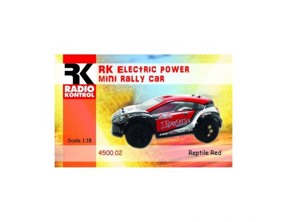 Radio Kontrol 4500-02 Auto da Rally RTR Mini Reptile Red 1:18 Radiocomando