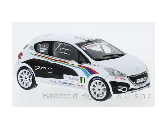 Ixo model RAM559 PEUGEOT 208 R2 WRC TOUR DE CORSE 2012  SARRAZIN-VEILLAS 1:43 Modellino
