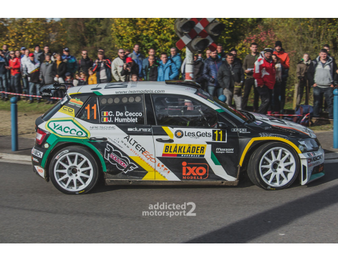 Ixo model RAM692 SKODA FABIA R5 N.11 6th RALLY CONDROZ 2018 DE CECCO-HUMBLET 1:43 Modellino