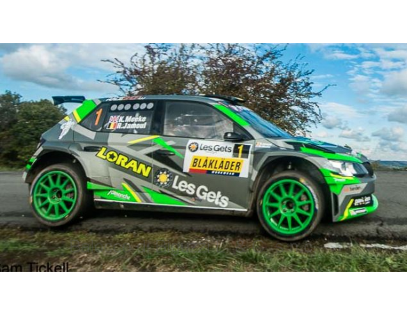 Ixo model RAM693 SKODA FABIA R5 N.1 RALLY CONDROZ 2018 MEEKE-JAMOUL 1:43 Modellino