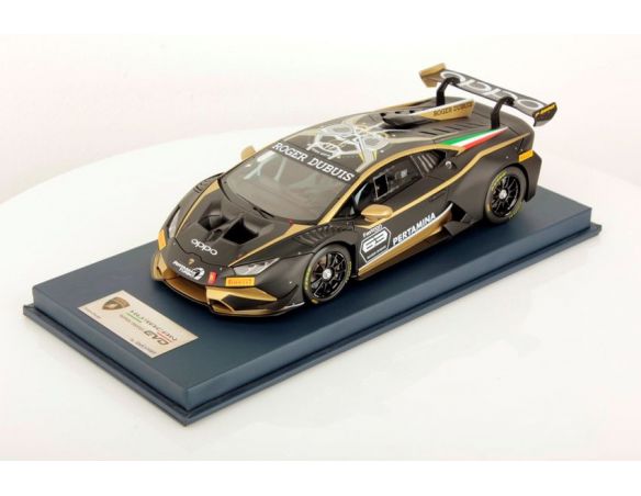Looksmart LS18018E LAMBORGHINI HURACAN SUPER TROFEO EVO 2019 BLACK/GOLD 1:18 Modellino