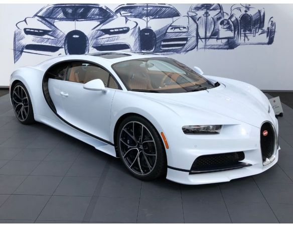 Looksmart LS494A BUGATTI CHIRON SKYVIEW GLACIER WHITE 1:43 Modellino
